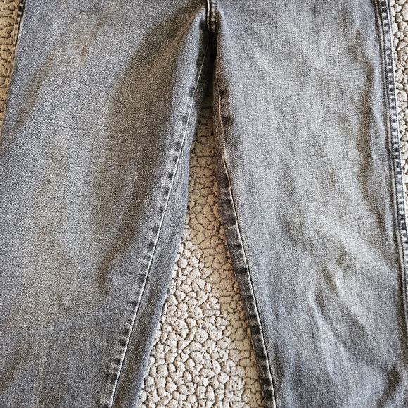 AMO Button Front Audrey w/Snaps Slim Straight Jeans Black Gray Vixen, size 24 - Picture 3 of 10